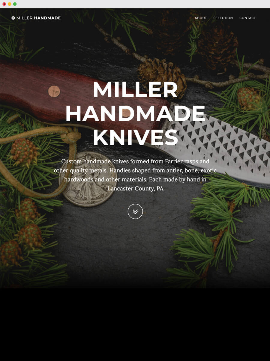 Miller Handmade Knives Website