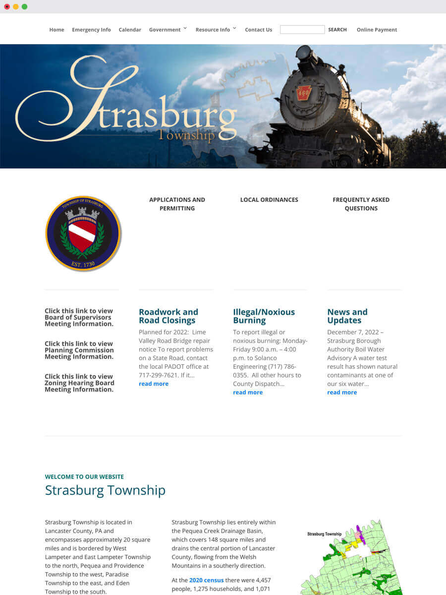 Strasburg Township Website